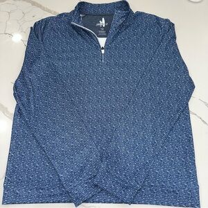 johnnie-O Boys Brunswick Quarter Zip Pullover Blue Lake Size 12